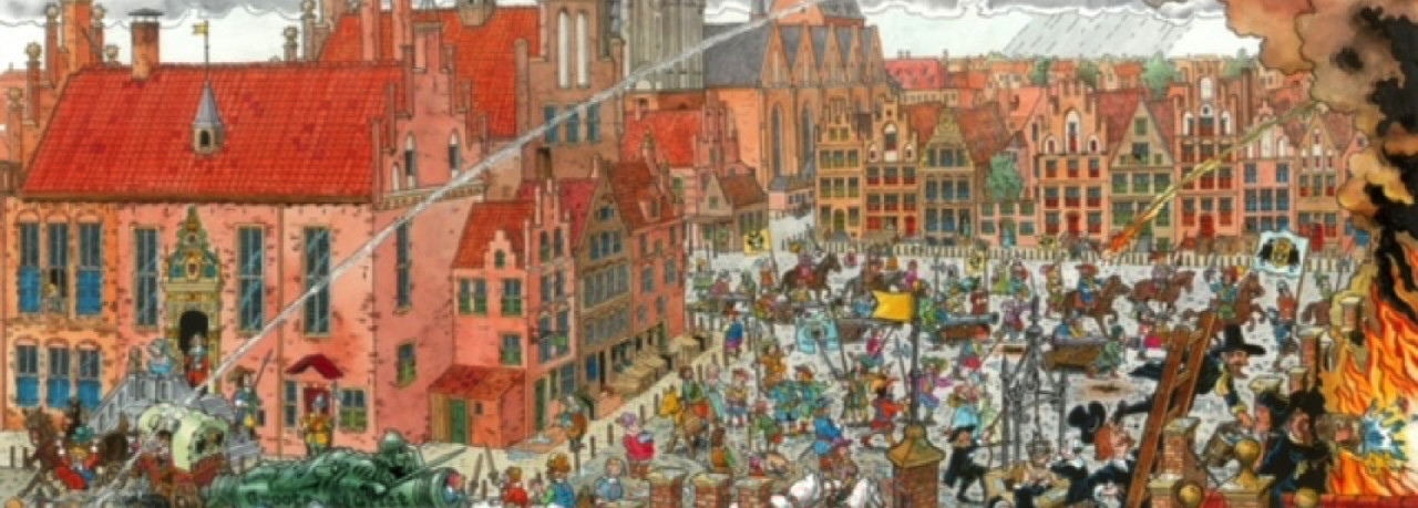 Artistieke impressie Puzzel 350 jaar Bommen Berend